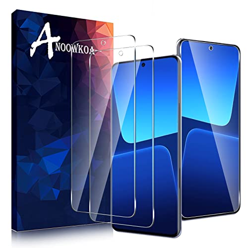 Anoowkoa Protector de Pantalla para Xiaomi 14/Xiaomi 13,Cristal Templado Pantalla Entera Antihuellas elícula protectora de vidrio templado Xiaomi 14/13,2 PCS