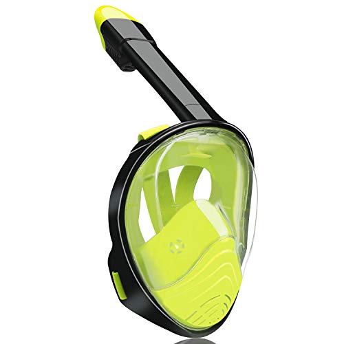 QingSong Full Face Snorkel Mask, Snorkeling Set with Camera Mount