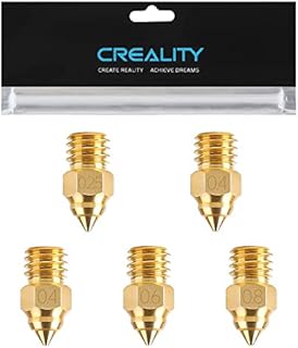 Creality 3D Printer MK-ST Nozzles 5pcs for Ender 3 S1 Ender-3 S1 Pro CR-6 SE CR-6 Max Sermoon V1 Pro Ender-2 Pro CR-200B CR-5 Pro H(CT-380) CR-10 Smart