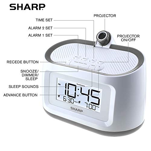 Sharp Projection Clock with Nature Sounds