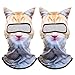 CAKEEYUM Funny Ski Mask 2PCS Cute Full Face Cat Ski Mask Breathable Animal Hood with Ears for Hiking Riding Skiing Sports Outdoor