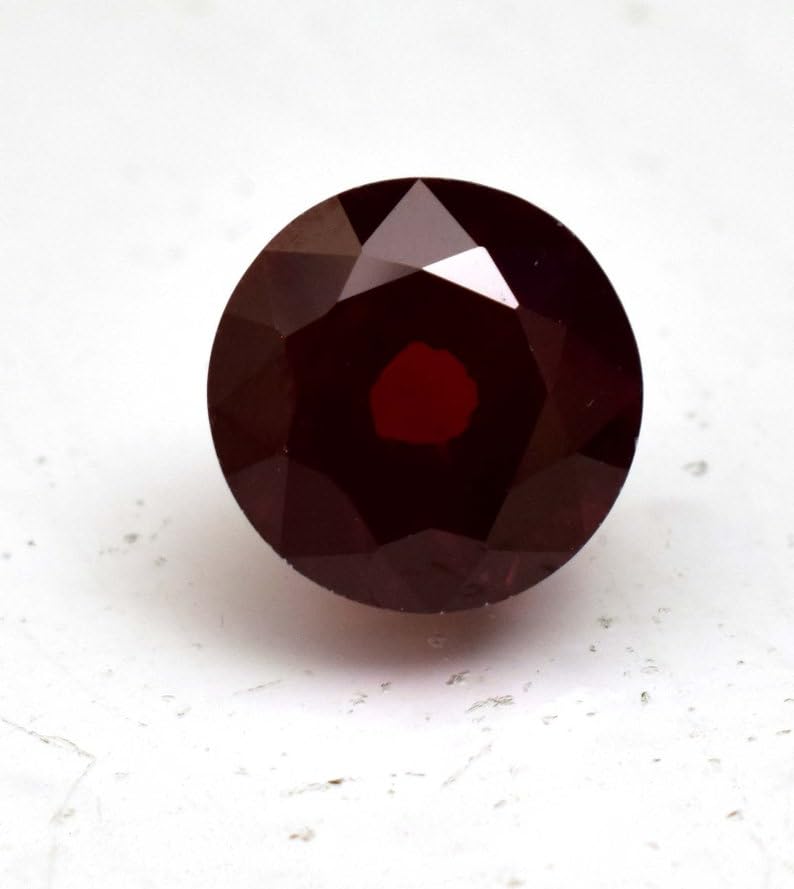 Grenat naturel à facettes 8,96mm, pierre précieuse ronde d'exception pour bague et collier - 2