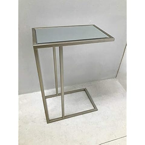 Interiors In Vogue Mirrored End Table Rectangle Furniture Home Decor Venetian Bedside Bedroom Metal Glass Side Sofa Table Cover