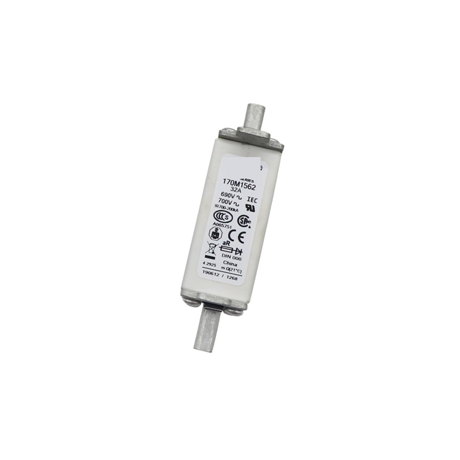 Fusible de alto voltaje serie 170M1562 para la renovación de componentes eléctricos seguros