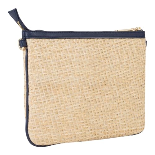 Sac bandoulière Valentino Demetra, pochette haut de gamme Naturale et Blu bleu marine - 3