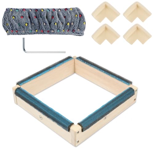 Rug Hooking Frame Punch Needle Frame Gripper Strip Frame Tufting Frame Rug Tufting Frame with Needles for Rug Punch Needle and Embroidery Craft (9.8 Inch)