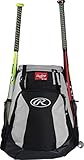 Rawlings | R500 Backpack Equipment Bag | Baseball / Softball | White