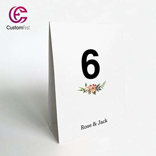 CustomFest Customizable Table Number Cards with Exquisite Pearl Paper for Greeting, Wedding, Engagment, Party, Anniversary, Invitation, Pack of 15