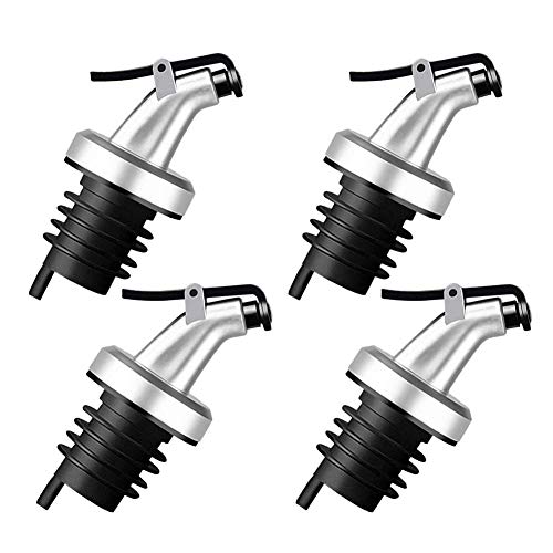 Image of Pour Spouts Kit, Oils Dispenser Sets, Oil bottle stopper for Olive Oil, Wine, Vinegar, Soy Sauce, Leak-Proof oil spouts 4 Packs