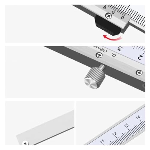 Calibrador Vernier de Acero Inoxidable 14-200mm miniatura 3