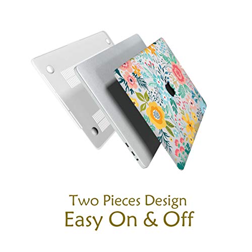 MacBook Case Flower Laptop Case Plastic Hard Shell for MacBook Air 11.6-inch Model A1465/A1370 with Keyboard Skin Cover and Screen Protector - Thumbnail 7