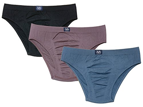 Image of Bralux Mens Briefs Combed Cotton Solid Underwear Combo Set with Soft Concealed Waistband