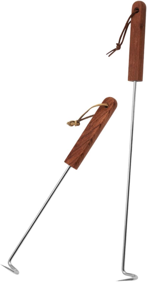 balacoo 8pcs Camping BBQ Meat Hook Food Flipper Stainless Steel Handle Easy to Use Lightweight