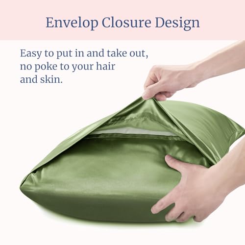 image for BEDELITE Satin Pillowcase for Hair and Skin, Super Soft and Cooling Si