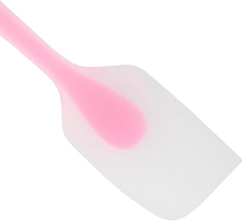 Miniatura 9 de Espátula de silicona, antiadherente, portátil, resistente al calor, translúcida, integrada para hornear y cocinar herramienta (rosa)