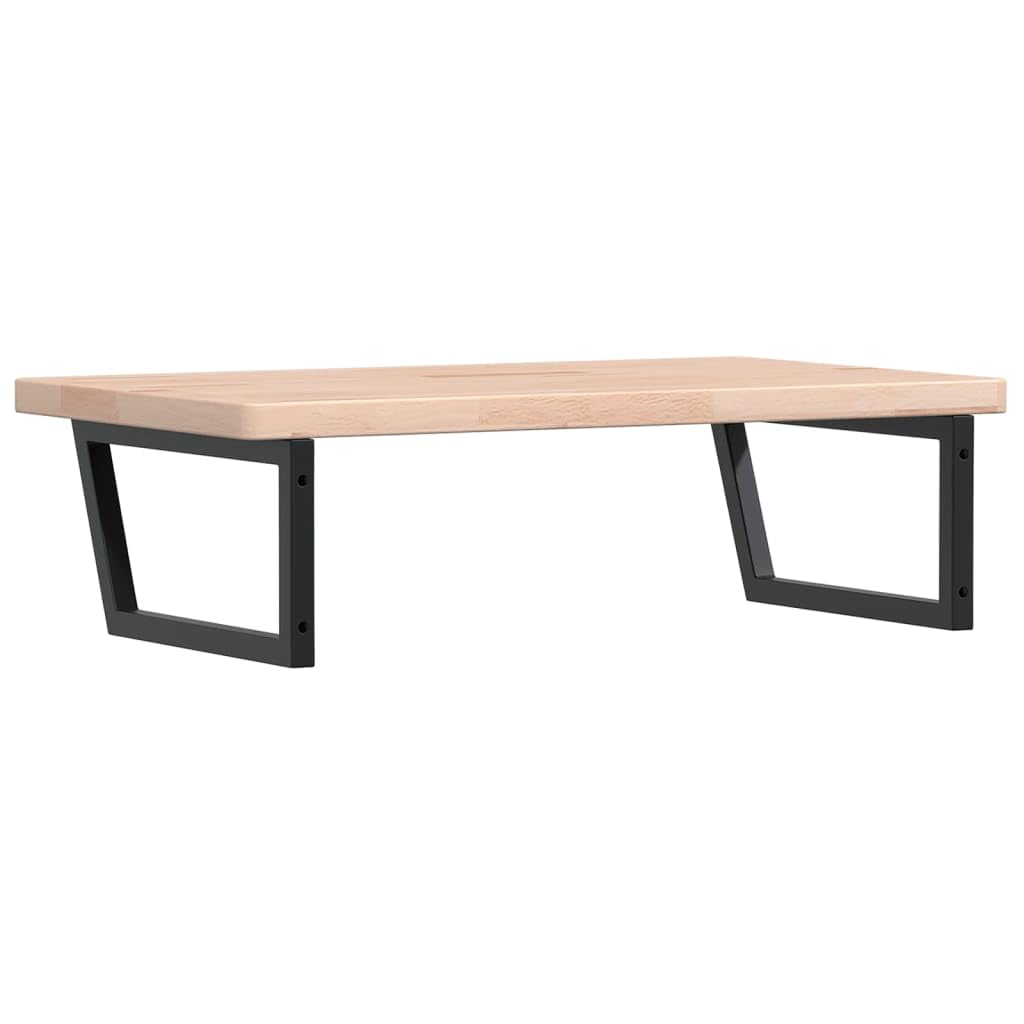 Piano lavabo in legno di rovere massiccio con supporto in acciaio, 100 x 60 x 4 cm, trapezoidale, portata fino a 100 kg, salvaspazio, per bagno