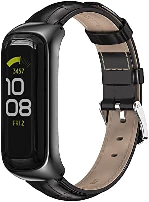 Mijobs Bands Compatible with Samsung Galaxy Fit 2 SM-R220 for Women Men, Sport Straps Leather Replacement Wristband Accessories for Samsung Galaxy Fit2