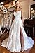 zsweof Lace Wedding Dress A Line Bridal Dresses V Neck Wedding Gown with Train White Plus Size 22