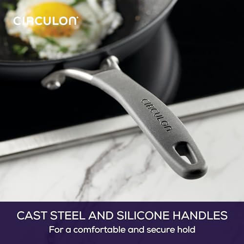 Image of Circulon A1 Series with ScratchDefense Technology Nonstick Induction Frying Pan /Skillet, 12 Inch, Graphite