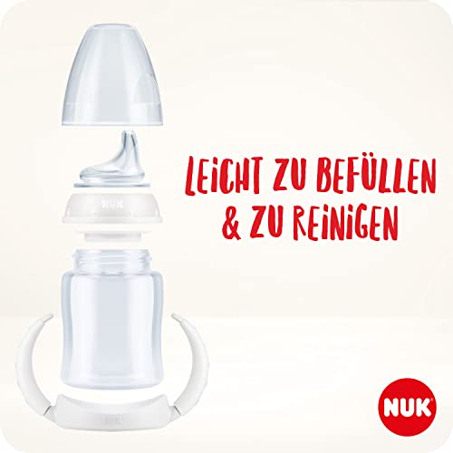 NUK First Choice Trinklernbecher Night | 150ml | Leuchtet zum einfachen Finden im Dunkeln | Mit Haltegriffen & weichem Trinkschnabel | Auslaufsicher | 6−18 M | Anti-Colic | BPA-frei | Koala (türkis)