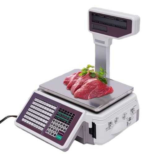 Báscula digital con impresora y visor LCD doble