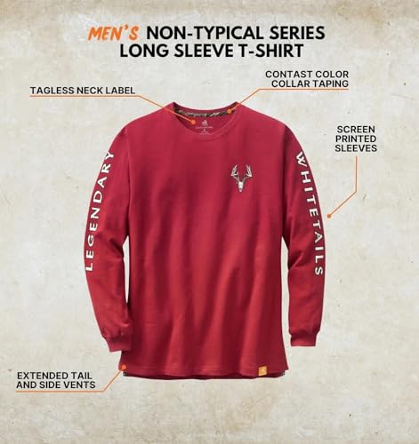Image of Legendary Whitetails Mens Long Sleeve T-Shirt 100% Cotton Preshrunk Tee