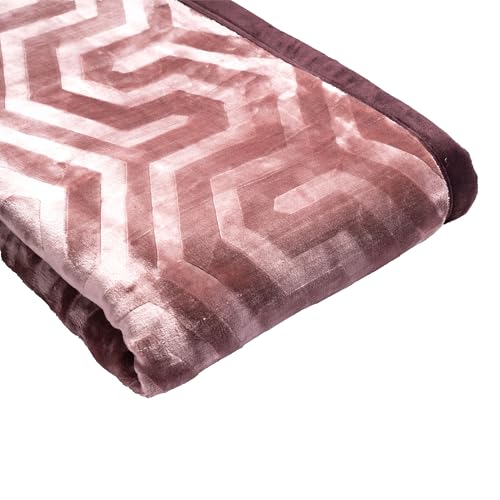 Image of MYTRIDENT Classic Style Me Solid Double Mink Blanket, 4kg, 100% Polyster, Plush