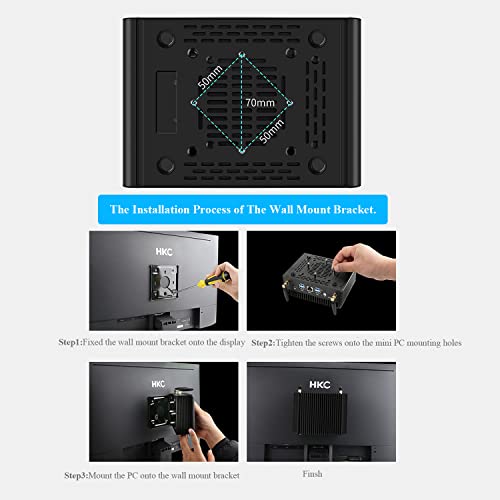 Image of Alder Lake-N i3-N305 8 Cores /8 Threads Fanless Mini PC DDR5 8GB RAM 128GB SSD Triple Display 4 Lans 6X USB Port 2X HDMI+DP+Type-C Pocket Desktop Computer with Win 11