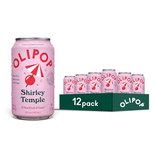 OLIPOP Prebiotic Soda Pop, Favorites Variety, Pantry Pack Packed with Prebiotics, Fiber, and Botanicals, Gluten Free, GMO Free, 12oz (12-Cans)