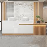 **Banco reception facile da montare**: Questo elegante banco reception viene fornito con tutti gli accessori necessari e chiare istruzioni di montaggio. Ogni pannello è numerato per la vostra comodità, rendendo semplice l'assemblaggio del tavolo per la reception. Valorizzate il vostro ufficio o la sala d'attesa con questo design funzionale ed elegante, perfetto per qualsiasi ambiente professionale.