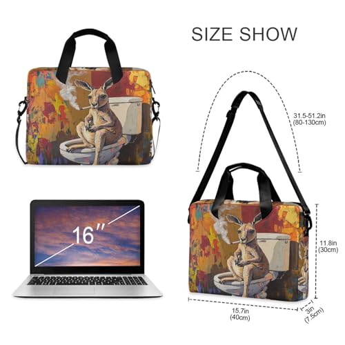 Funda portátil para laptop 15.6 pulg con asa y correa miniatura 5