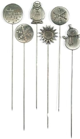 Around The Block Paper Pins - Winter 6 Different Designs