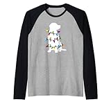 Photo Gallery divertente natale luci labrador retriever cane lover maglia con maniche raglan Photo Gallery divertente natale luci labrador retriever cane lover maglia con maniche raglan
