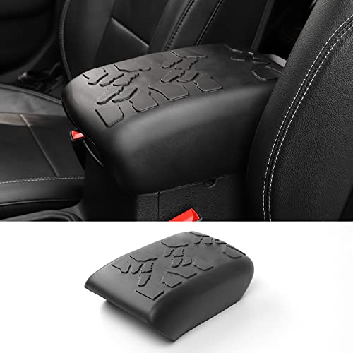 RAZPOY for JL Center Console Armrest Box Cover, Waterproof Rubber Protector Pet Pad Interior Accessories for 2018-2022 Jeep Wrangler JL & Gladiator JT, Black