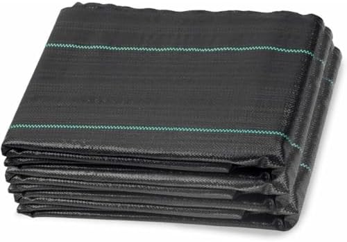 Premium Garden Weed Control Barrier Sheet Mat 2 x 25 Mtr, Landscape Fabric 90 GSM Heavy Duty Weed Block Gardening Mat for Gardens, Agriculture, Outdoor Projects (Black) (2x25 Meter)