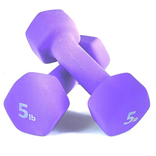 Rainforest Basics Neoprene Coated Dumbbell Hand Weight Set (5-Pound, Set Of 2) #TOP1
