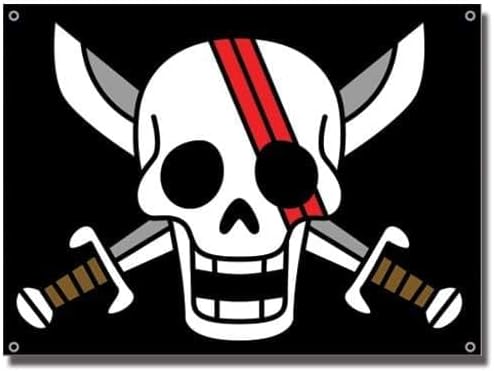 Miniatura 2 de Bandera de una pieza de piratas de pelo rojo