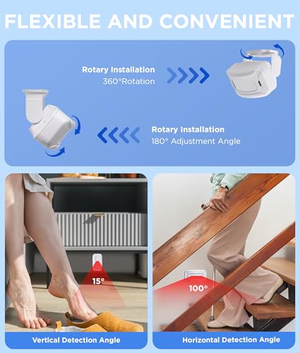 Newly Upgraded 2025 Bed Alarm for Elderly Dementia Patients - Wireless Fall Detection & Motion Sensor Alert System for Seniors, Dementia & Alzheimer Patients (2 Sensor + 1 Receiver)