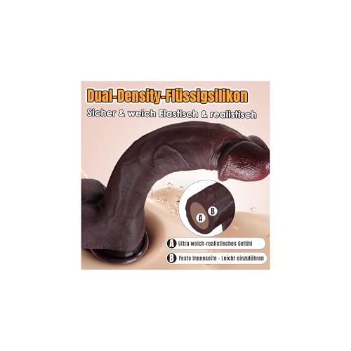 PRONFANS 28.5CM Realistischer Dildo Klassische Dildos Mit Starkem Saugnapf Sexspielzeug Analdildo Perfekt Echte Adern Und Erhabene Hoden Echte Penisnachbildung Sex Toy