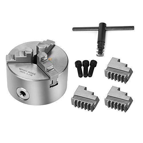 Self-Centering Lathe Chuck,4inch 3-Jaw Metal Lathe Chuck,Manual Chuck,for Lathe Drilling Machine Tool,Woodworking Chuck