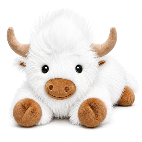Image of JDF 5lbs Highland Cow Weighted Stuffed Animals, 22in Giant Highland Cow Gift Plush Toy, Adorable Stuffed Animal Adults & Kids Highland Cattle Plushie Pillow Decor