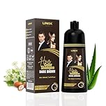 UNIK Care Hair Dye Shampoo – 3-in-1 Hair Color, Shampoo & Conditioner – Long-Lasting Natural Hair Color for Men & Women – Covers Grey Hair Instantly – Ammonia-Free (Dark Brown 200ml)