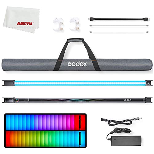 Godox TL120 RGB Tube Light,CRI 96 TLCI 98,Color Temper 2700K~6500K,100% Brightness...
