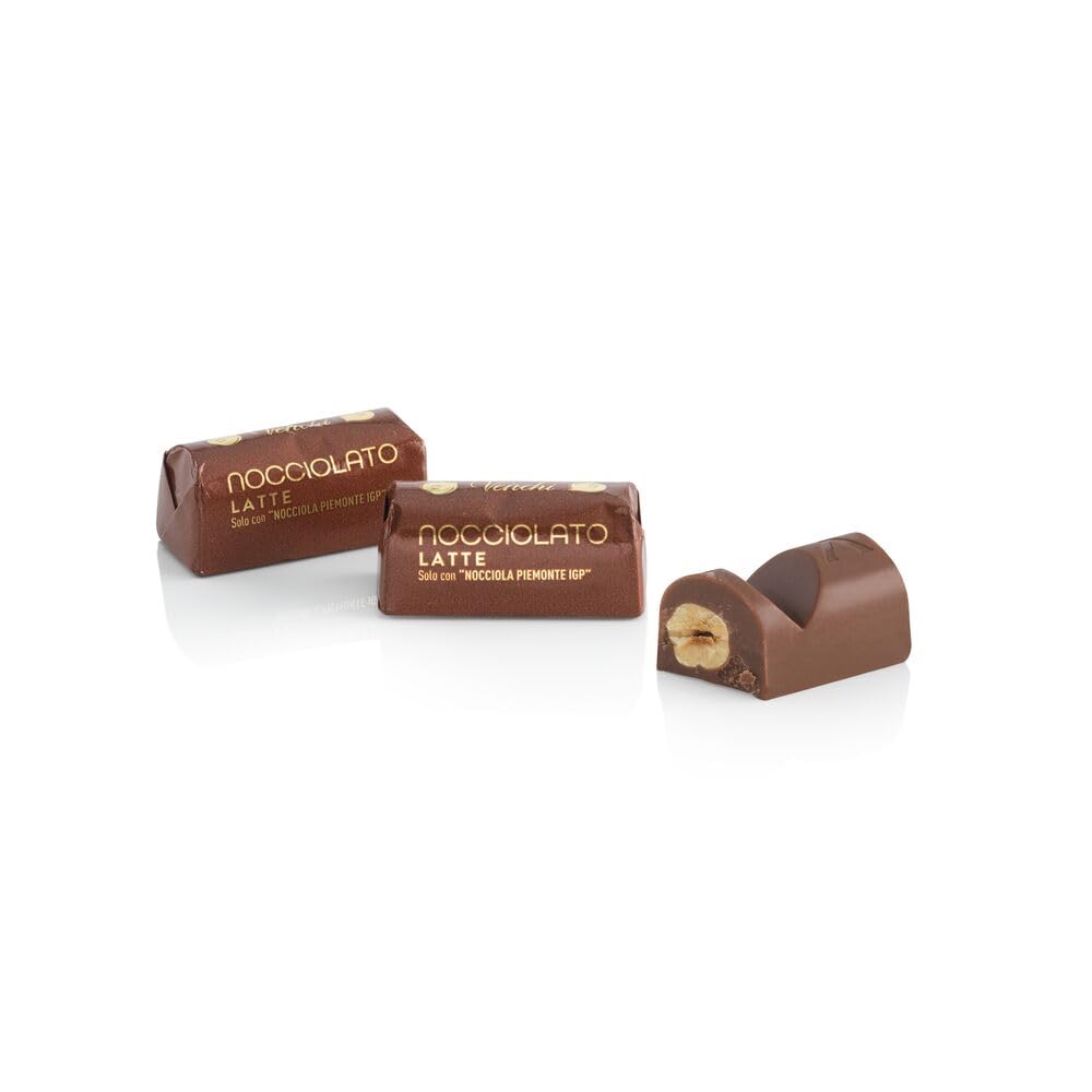 Venchi - Lingottino Nocciolato Latte - Cioccolatino con Nocciole Piemonte IGP intere, 1 kg - Senza Glutine