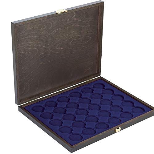 Caja para monedas LINDNER Carus-1 para exponer colecciones en vitrinas de salón