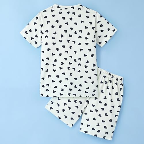 Image of Pure Cotton Half Sleeves Printed T-Shirt & Shorts Set Set | Shorts Set for Kids | Clothing Set for Kids | Summer Set for Kids | Kids Nightwear Multicolor and Sizes