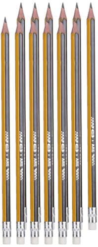 بلال اقلام رصاص بلاستيك من اتش بي، اصفر، 12 قطعة