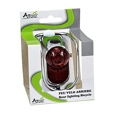 Phare LED Vintage Ohulelks – Métal Chromé, Blanc, Support Inclus – Pour Vélo Rétro – Fonctionne Avec 3 AAA