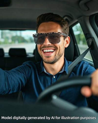 Image of GLINDAR Polarized Sunglasses Men Flat Top Womens, Oversized Square Shield | One Piece,Trendy,Lightweight,Driving