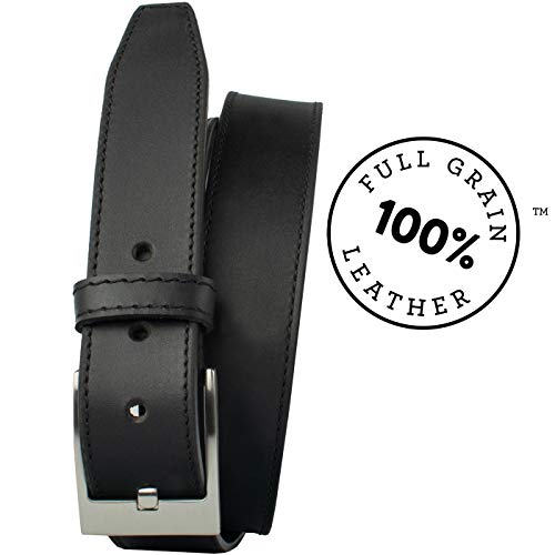 Square Wide Pin Belt - Full Grain Leather Belt with Certified Nickel Free Buckle4